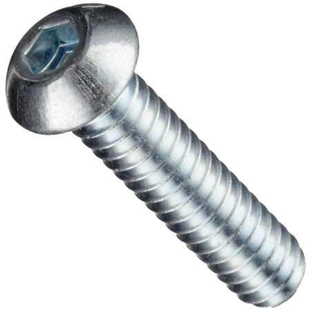 Newport Fasteners #2-56 Socket Head Cap Screw, Button-Head, Zinc Plated Alloy Steel, 3/16 in Length, 100 PK 823771-100